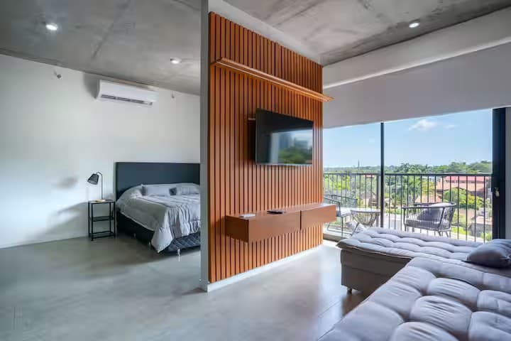 Living y dormitorio del Depto 05-E